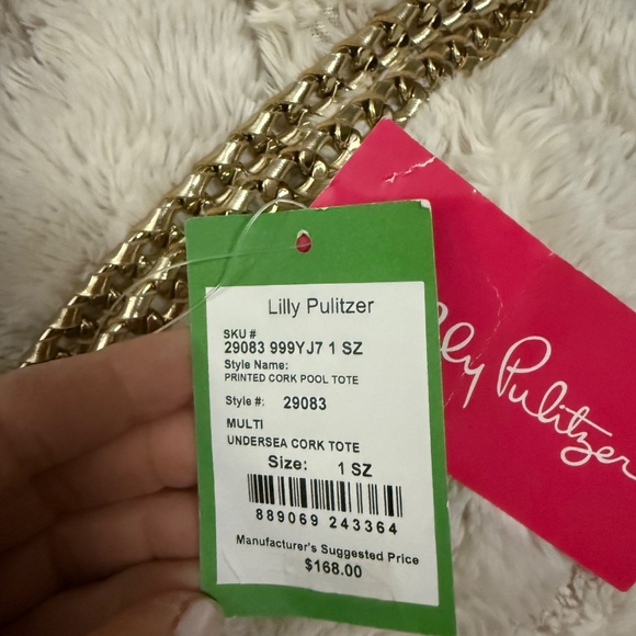 Lilly Pulitzer Colorful Tote Bag with Tassels NWT - Picture 3 of 8